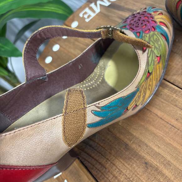 Socofy Retro Mary Jane Floral Heels - Sz EU 41 / US 10-10.5 - Picture 11 of 14